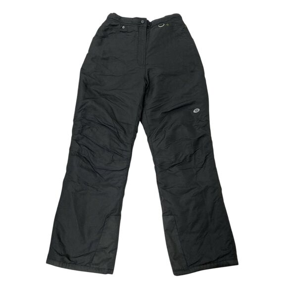 Slalom Ski Snow Pants Womens Medium Black Nylon Insulated Snowboarding Winter - Picture 1 of 12
